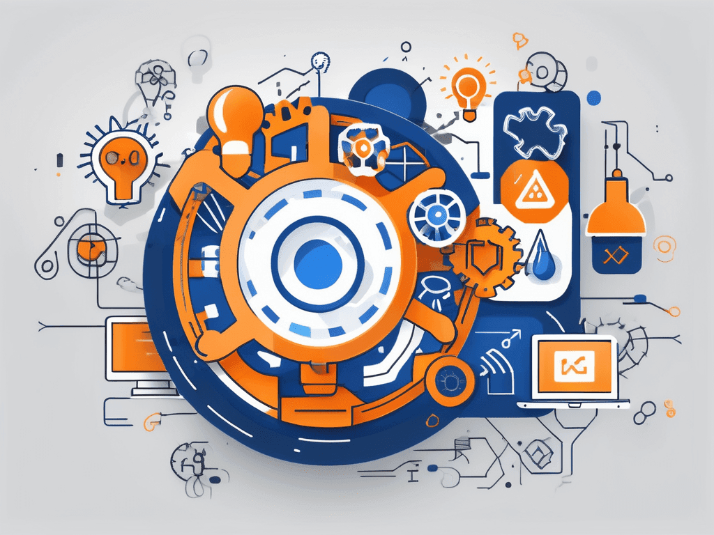 A magnifying glass hovering over a play button symbol