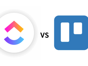 ClickUp logo vs. Trello logo